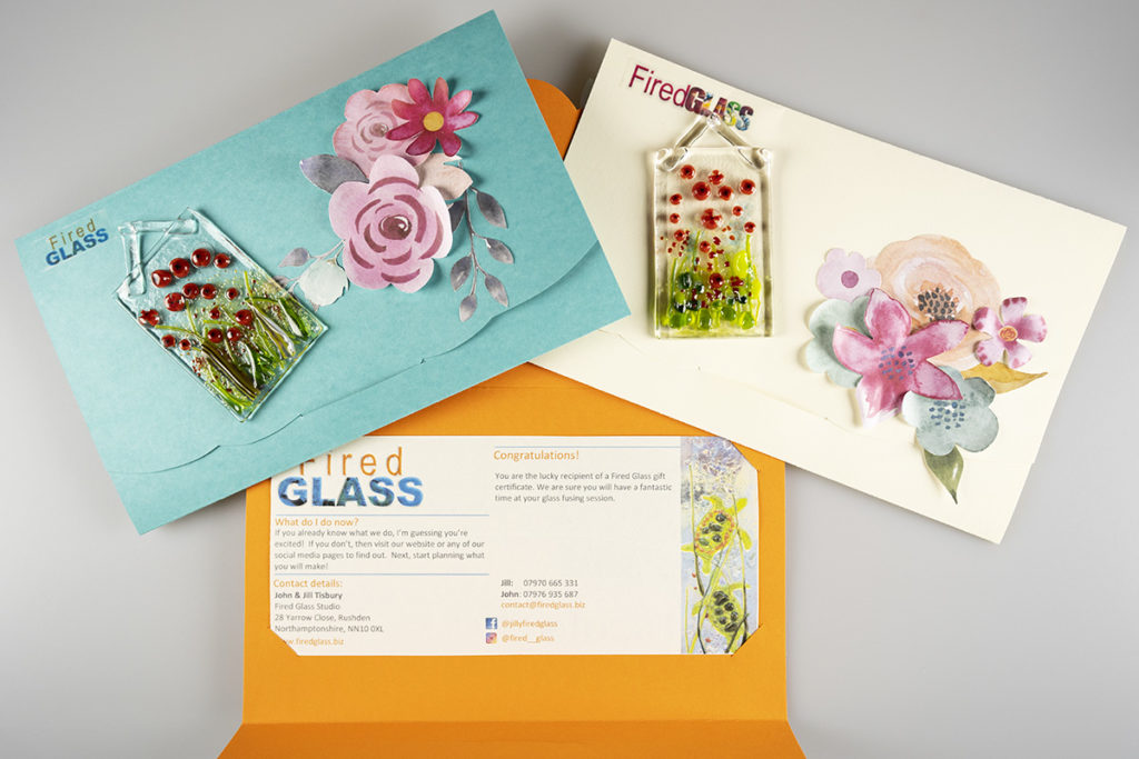 Gift voucher for a glass workshop